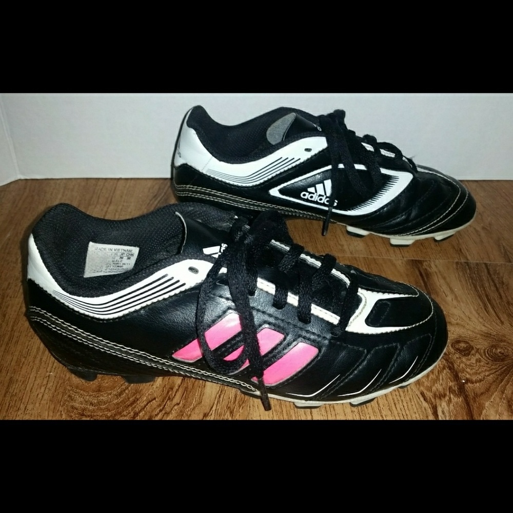 5 for $15 Pink and Black Adidas Girls Cleats